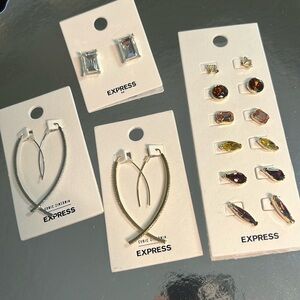 EXPRESS NEW ON CARD EARRING LOT OVER $90 retail value!